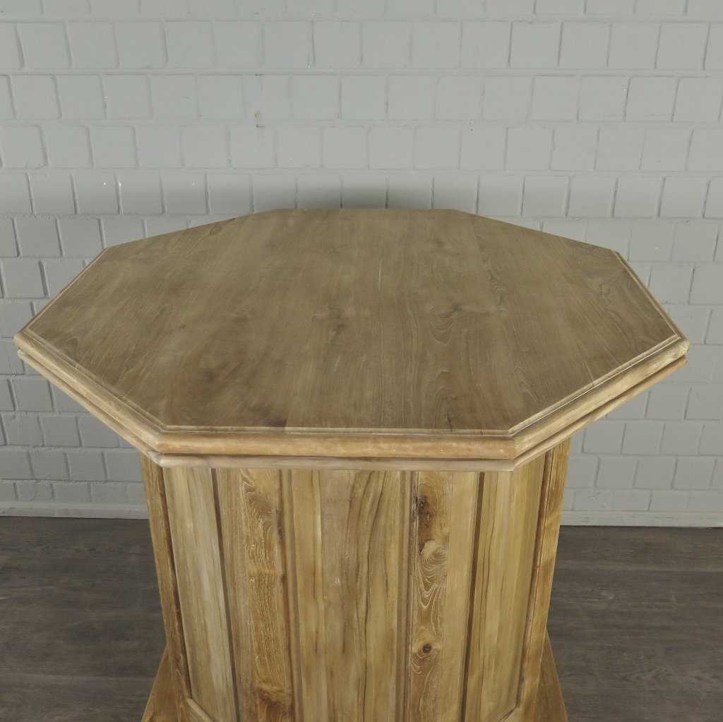 Stehtisch Bartisch Teakholz Ø 1,08