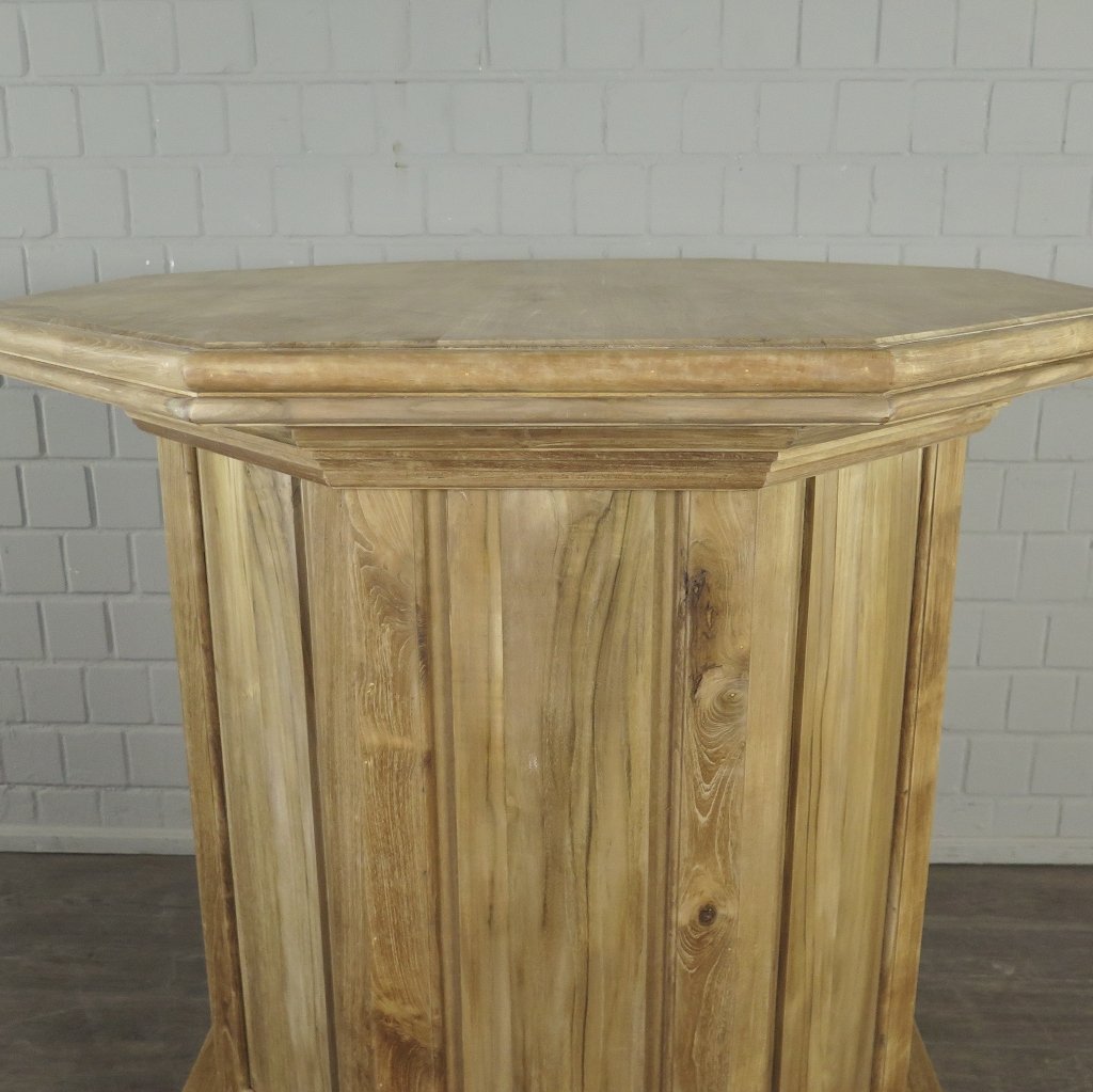 Stehtisch Bartisch Teakholz Ø 1,08