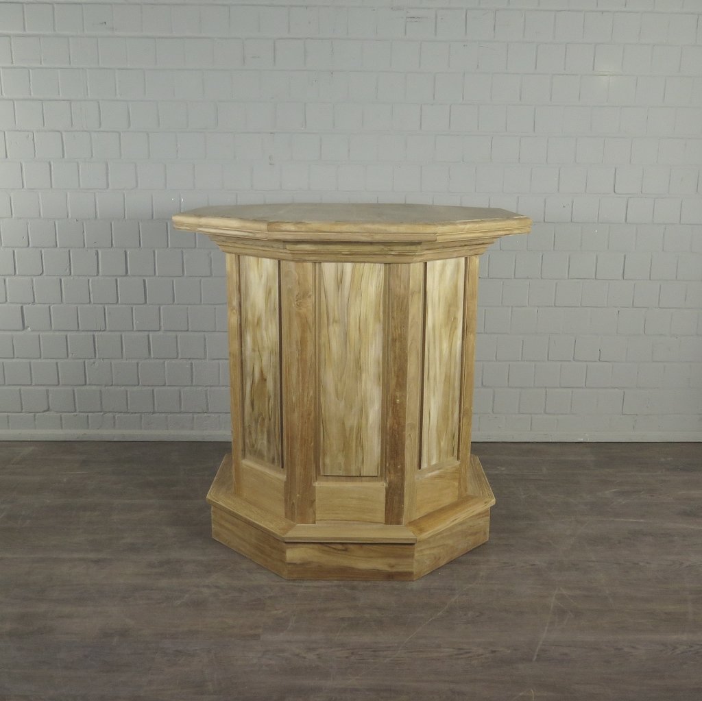 Stehtisch Bartisch Teakholz Ø 1,14 m