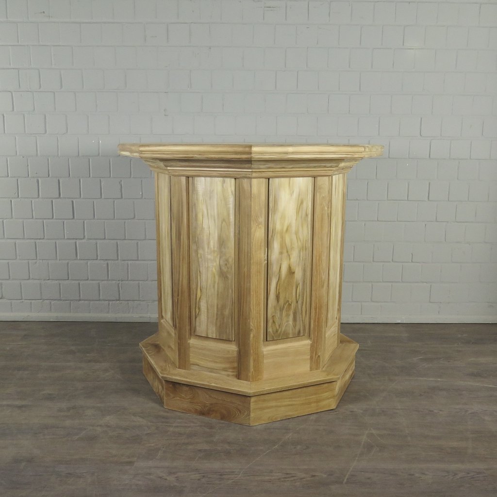 Stehtisch Bartisch Teakholz Ø 1,14 m