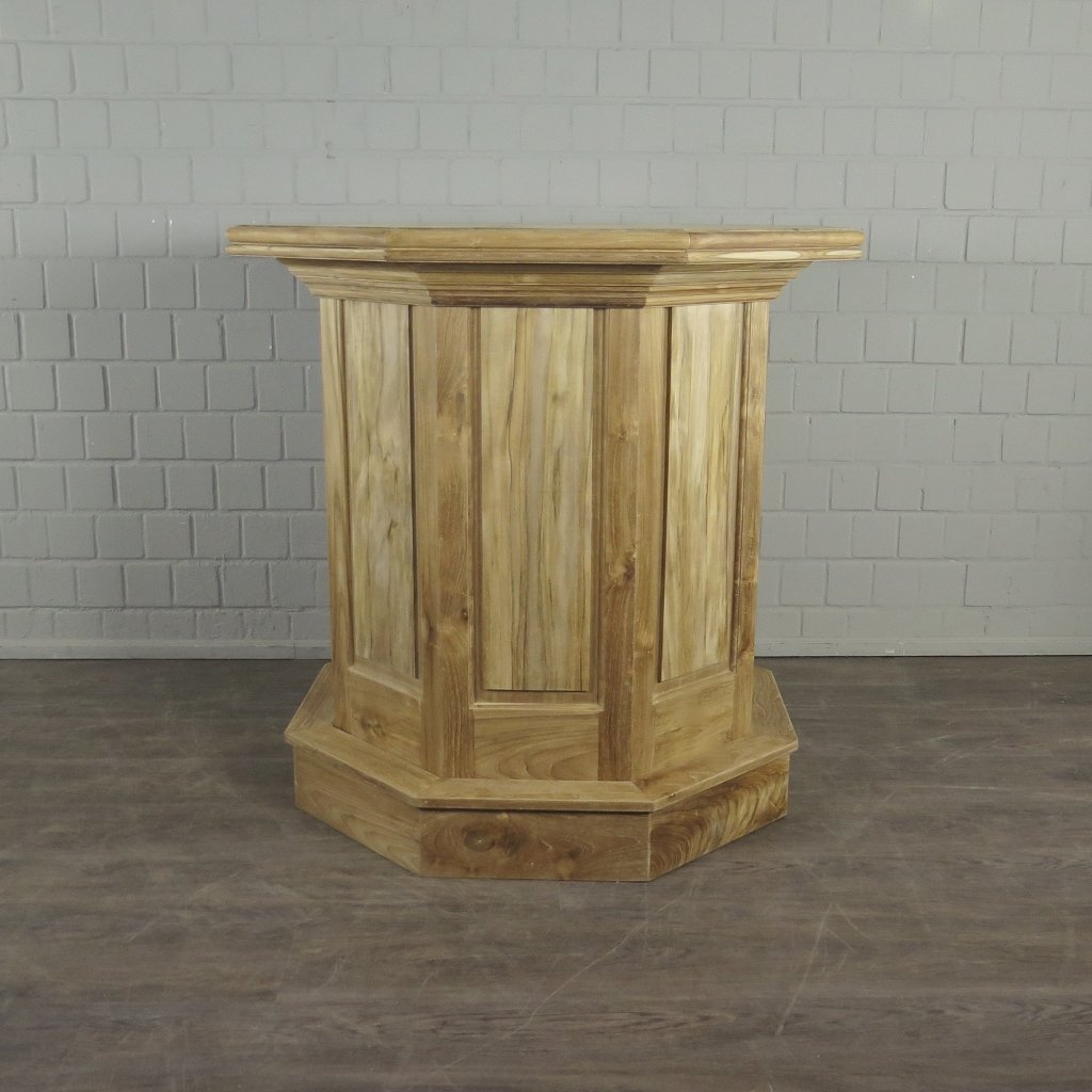 Stehtisch Bartisch Teakholz Ø 1,14 m