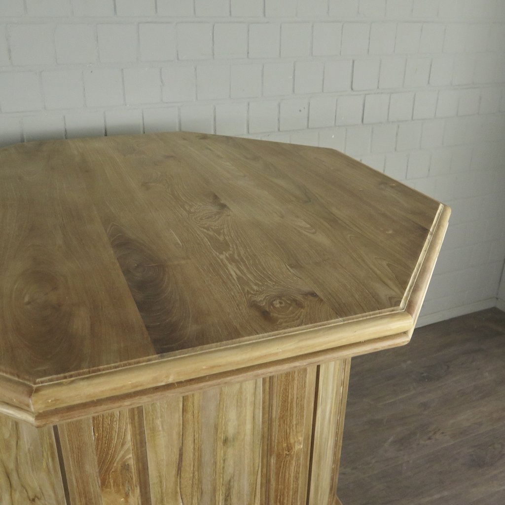 Stehtisch Bartisch Teakholz Ø 1,14 m