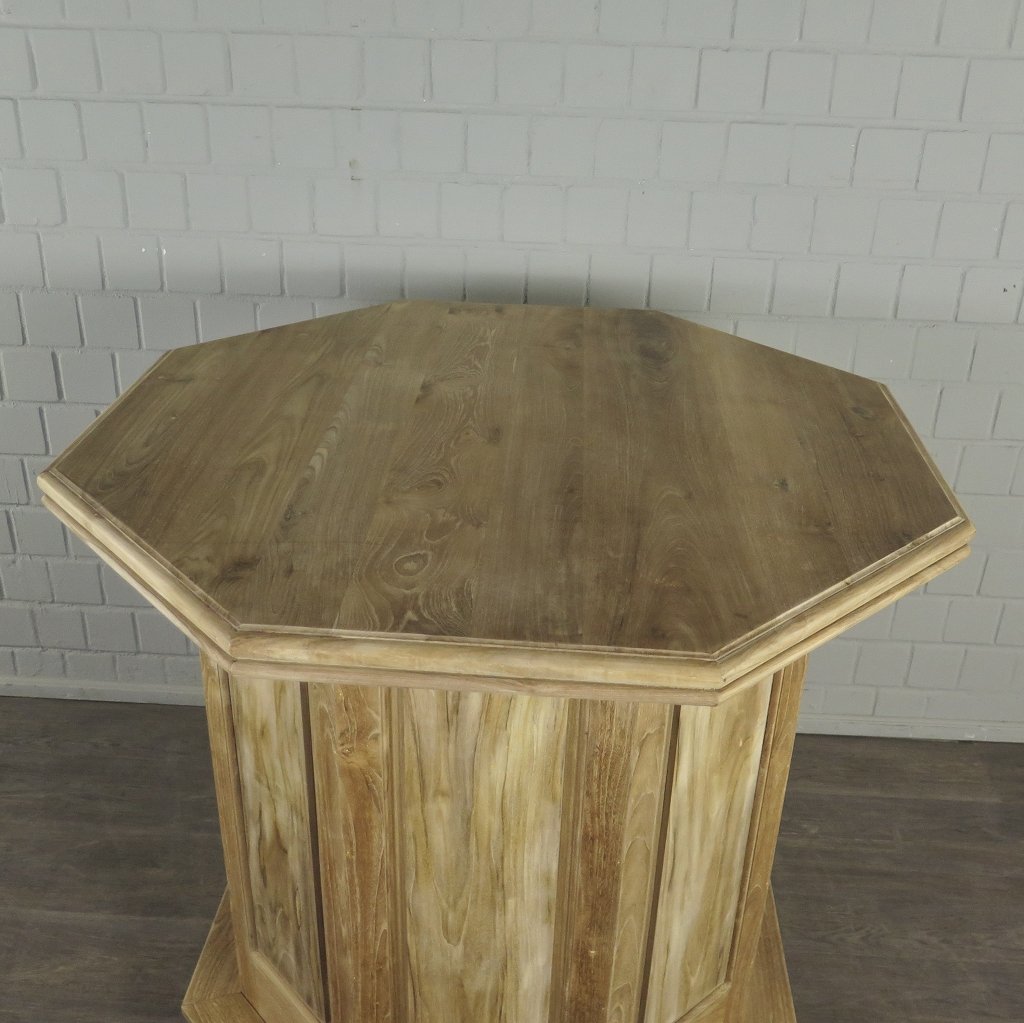 Stehtisch Bartisch Teakholz Ø 1,14 m