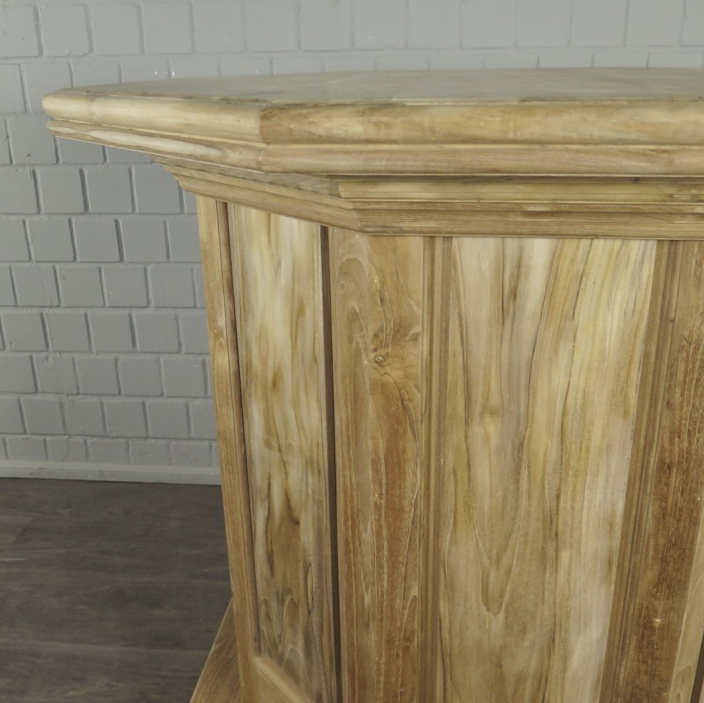 Stehtisch Bartisch Teakholz Ø 1,14 m
