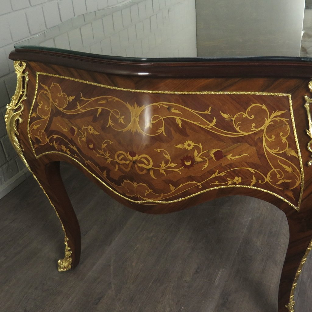 Schreibtisch Nussbaum Barockstil 2,00 m