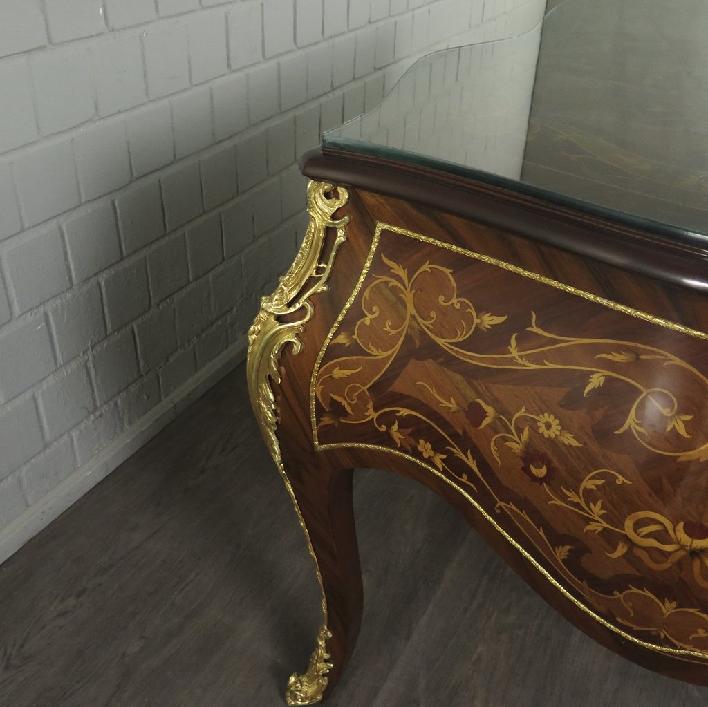 Schreibtisch Nussbaum Barockstil 2,00 m