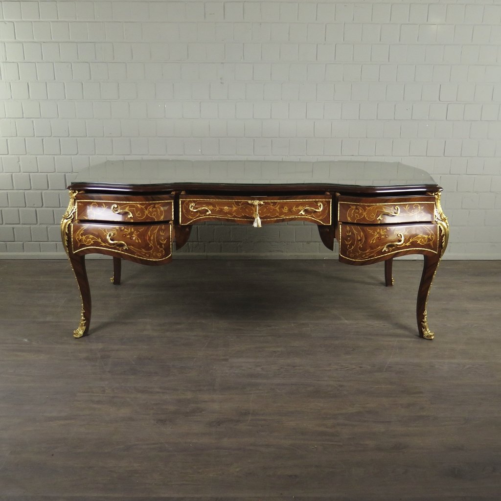 Schreibtisch Nussbaum Barockstil 2,00 m