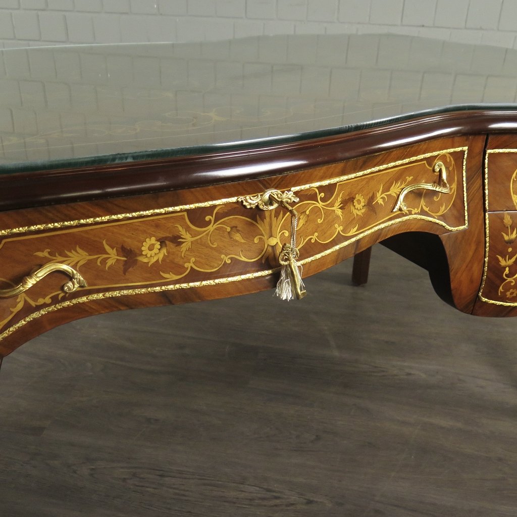 Schreibtisch Nussbaum Barockstil 2,00 m