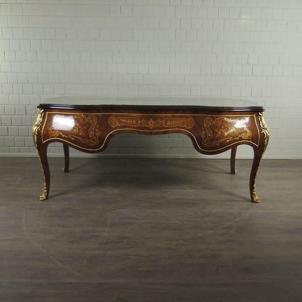 Schreibtisch Nussbaum Barockstil 2,00 m