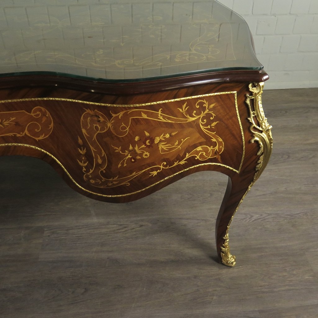 Schreibtisch Nussbaum Barockstil 2,00 m