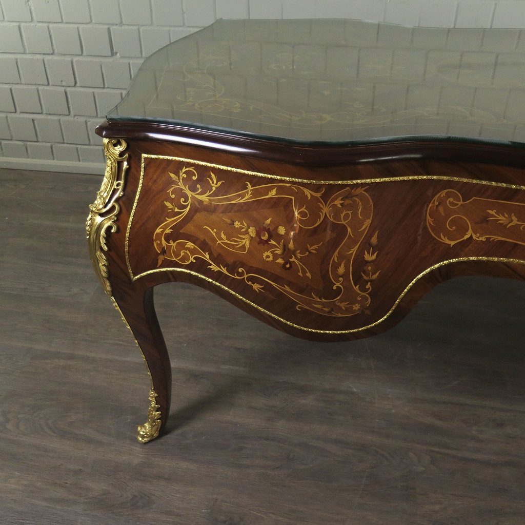 Schreibtisch Nussbaum Barockstil 2,00 m