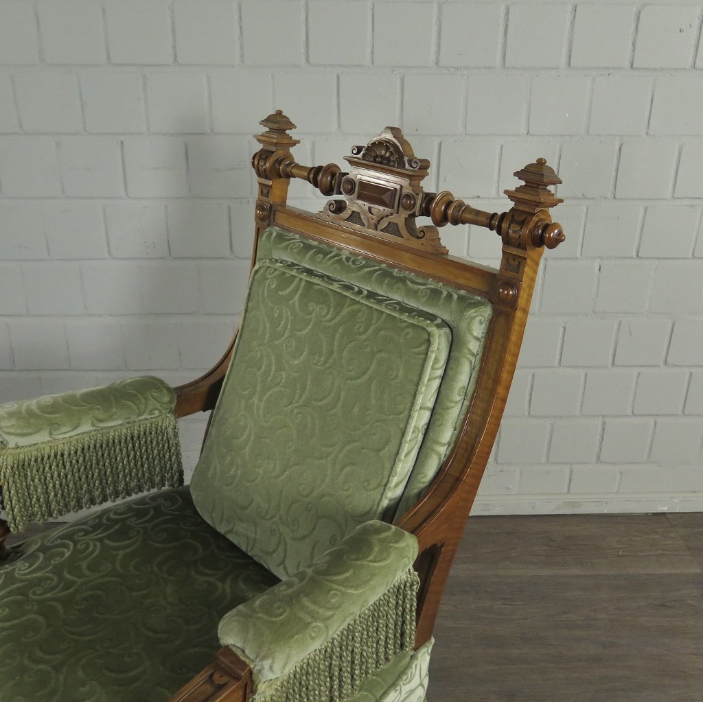 Set Sessel Gründerzeit 1880 Nussbaum