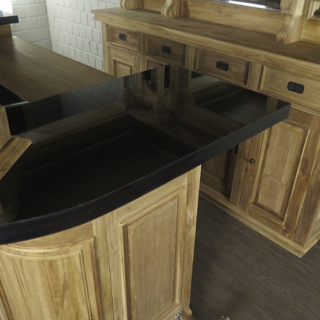 Hausbar Theke Teakholz 2,06 m