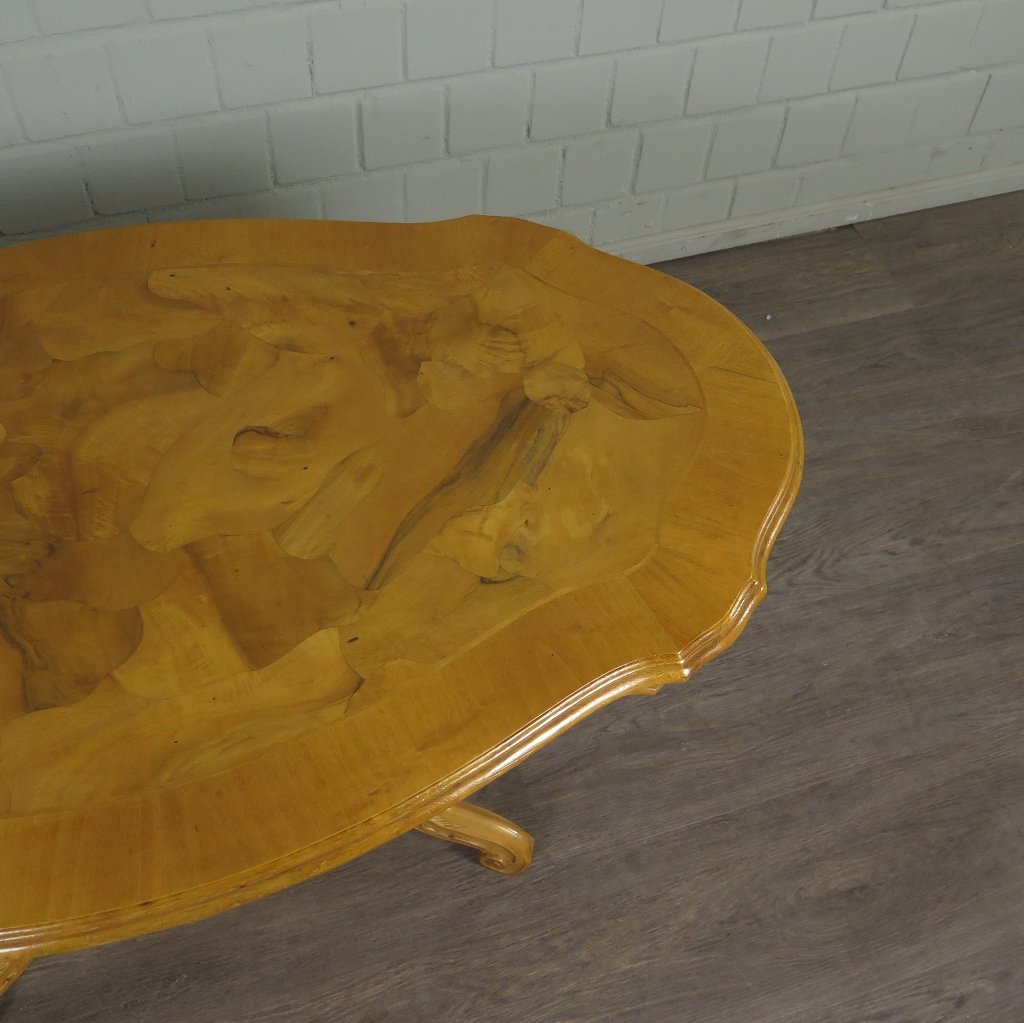 Couchtisch Wohnzimmertisch Gründerzeitstil 1,50 m x 0,90 m Nussbaum