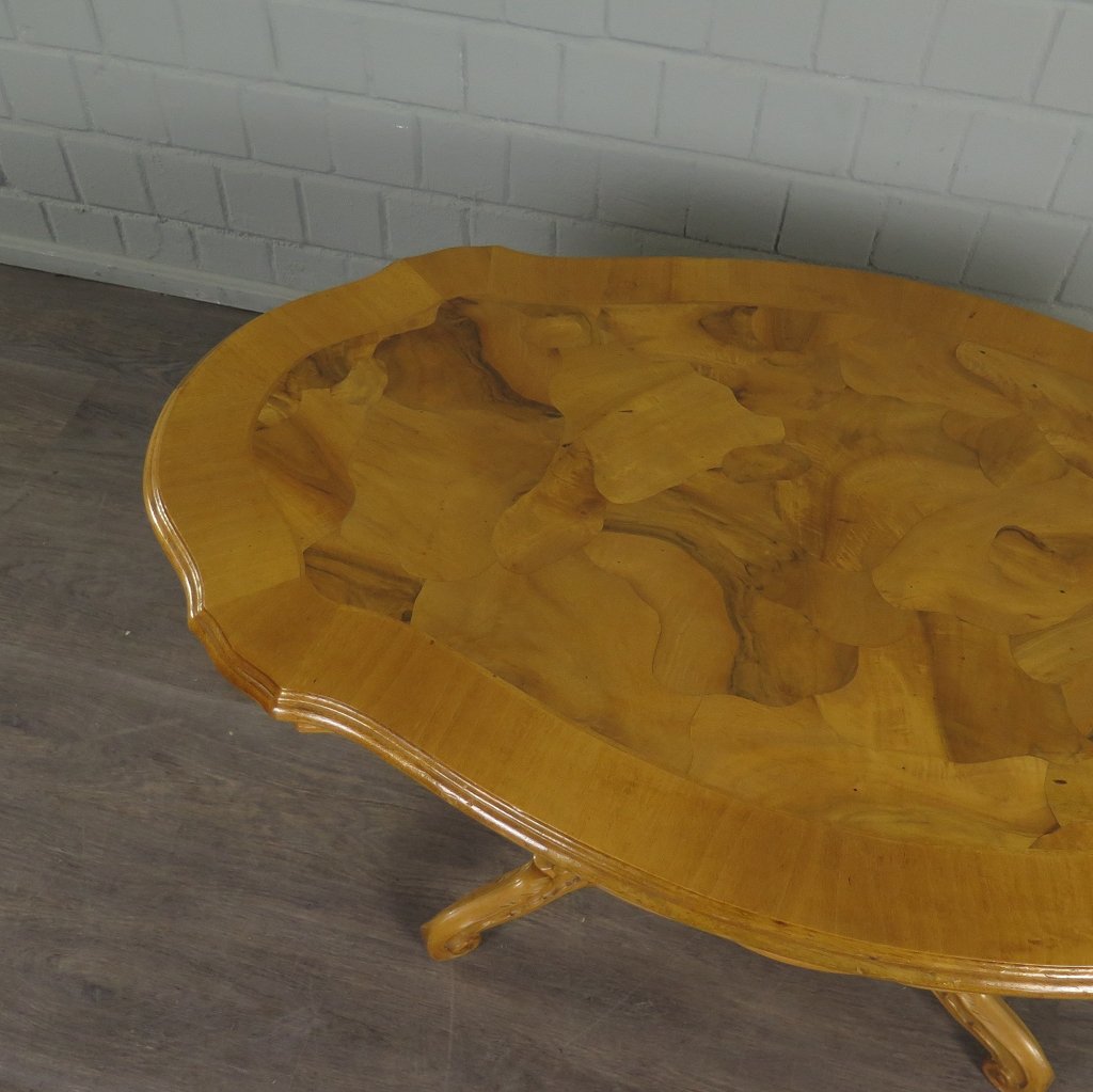 Couchtisch Wohnzimmertisch Gründerzeitstil 1,50 m x 0,90 m Nussbaum