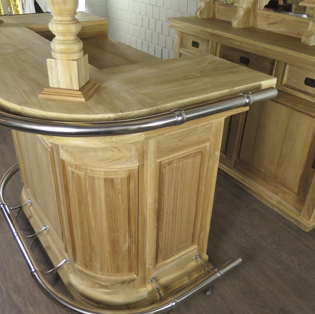 Hausbar Theke Teakholz 1,70 m