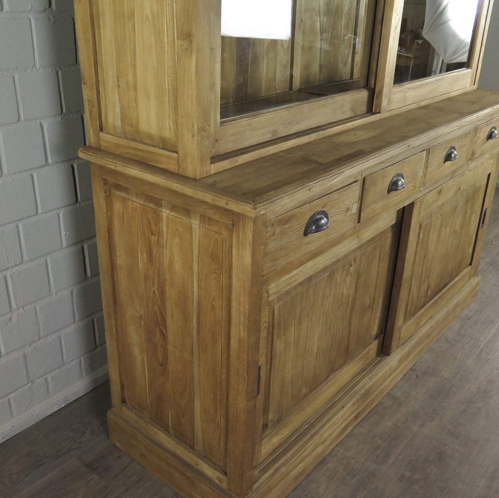 Vitrine Bücherschrank Teakholz 1,71 m