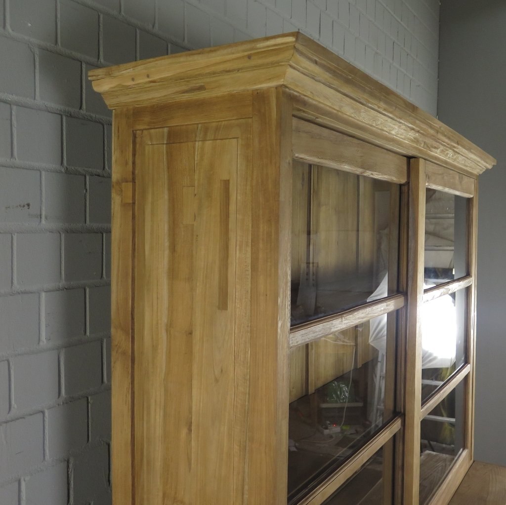 Vitrine Bücherschrank Teakholz 1,71 m