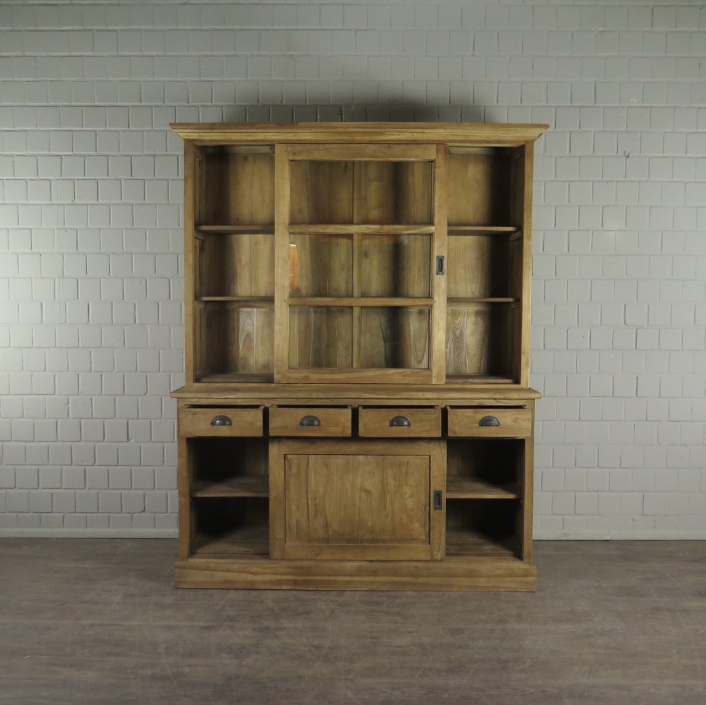 Vitrine Bücherschrank Teakholz 1,71 m