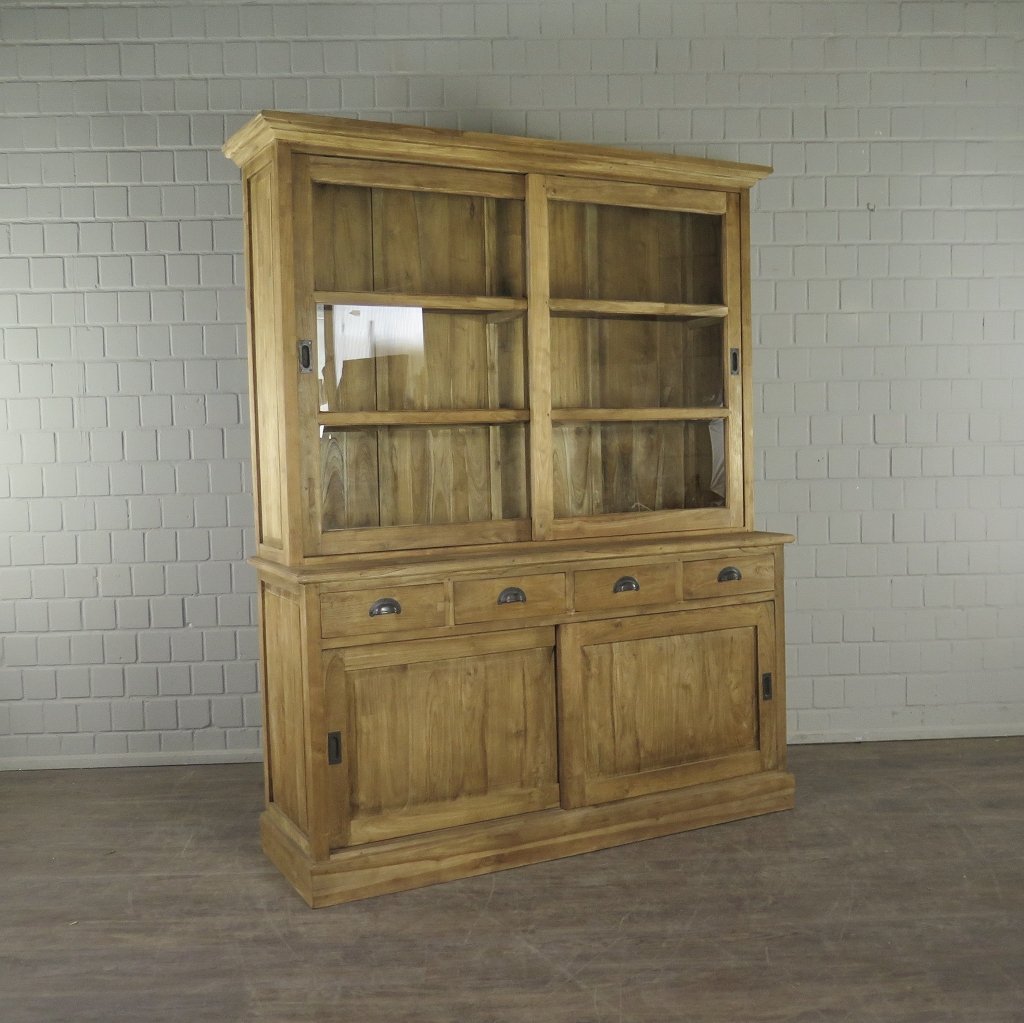 Vitrine Bücherschrank Teakholz 1,71 m
