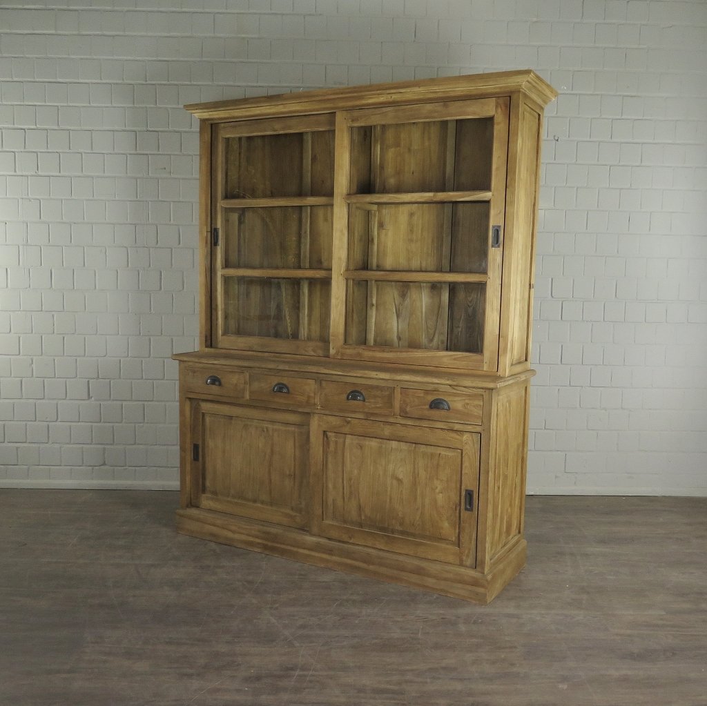 Vitrine Bücherschrank Teakholz 1,71 m