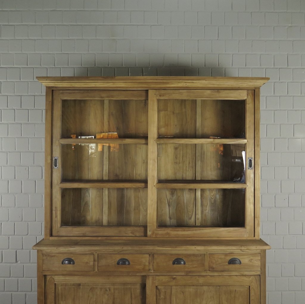 Vitrine Bücherschrank Teakholz 1,71 m