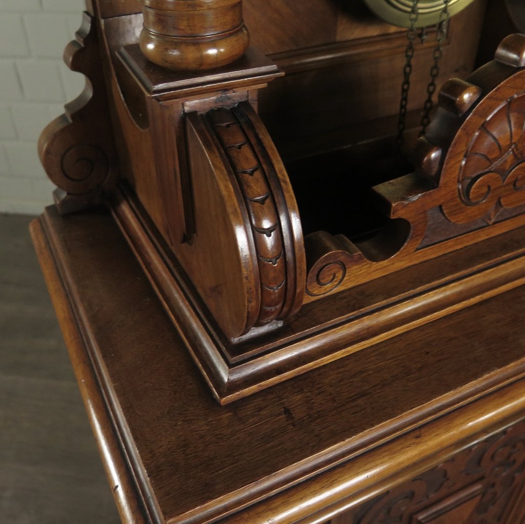 Standuhr Uhr Gründerzeit 1880 Nussbaum