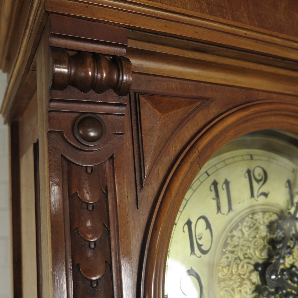 Standuhr Uhr Gründerzeit 1880 Nussbaum