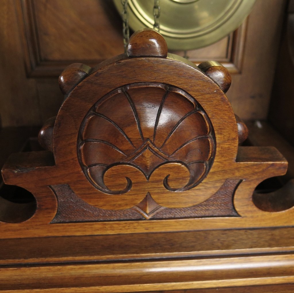 Standuhr Uhr Gründerzeit 1880 Nussbaum