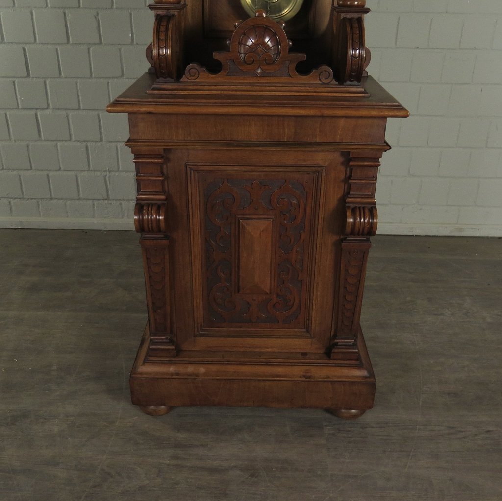 Standuhr Uhr Gründerzeit 1880 Nussbaum