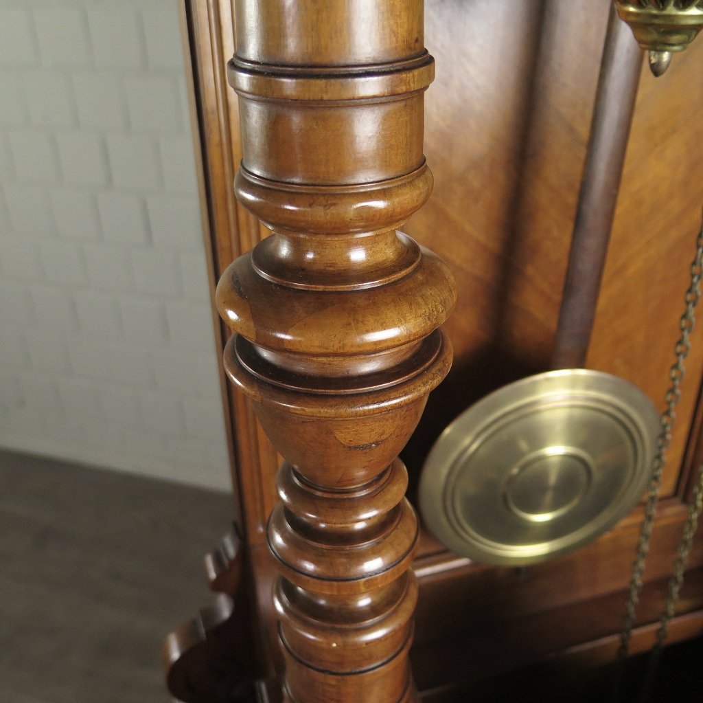 Standuhr Uhr Gründerzeit 1880 Nussbaum