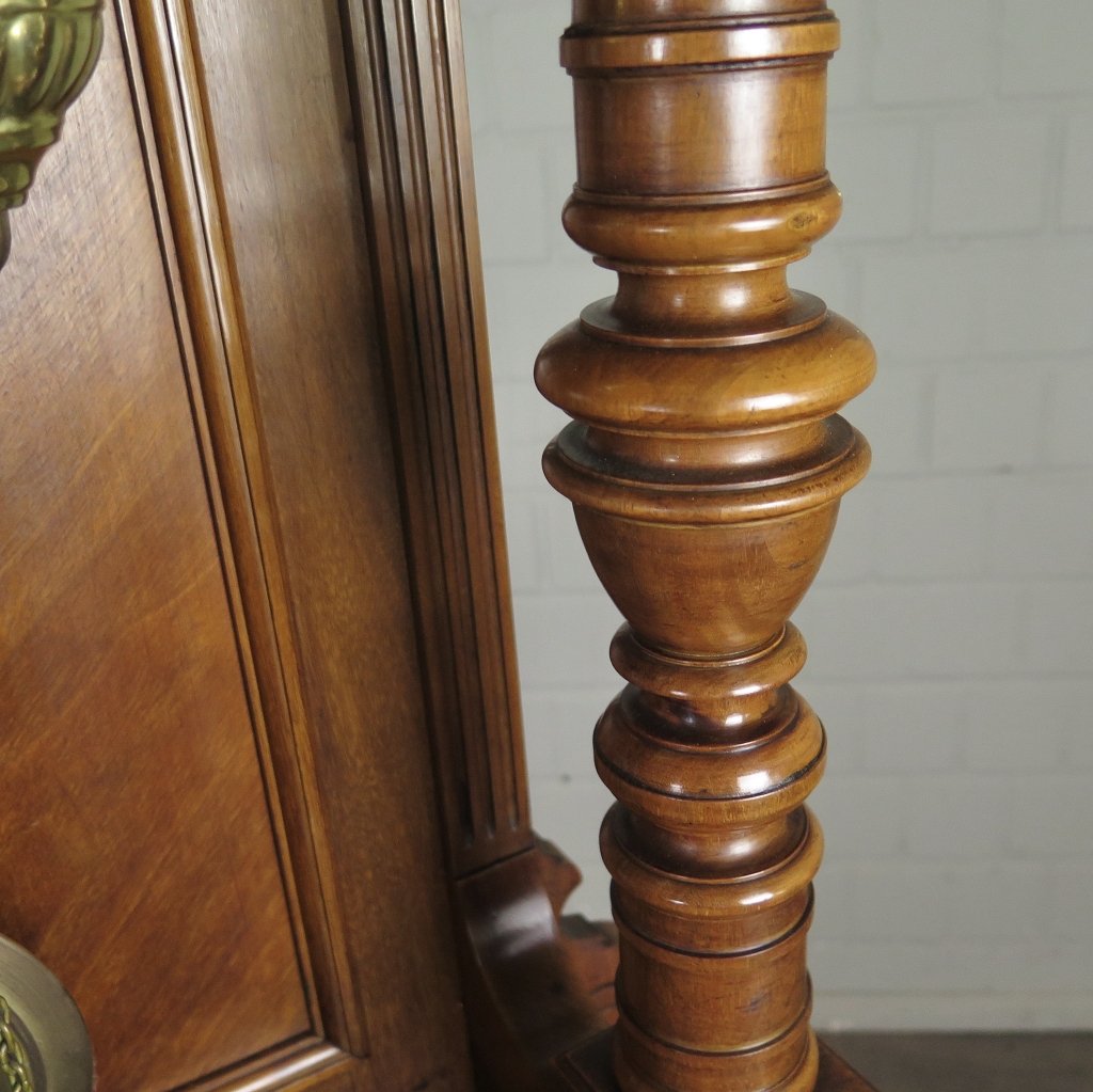 Standuhr Uhr Gründerzeit 1880 Nussbaum