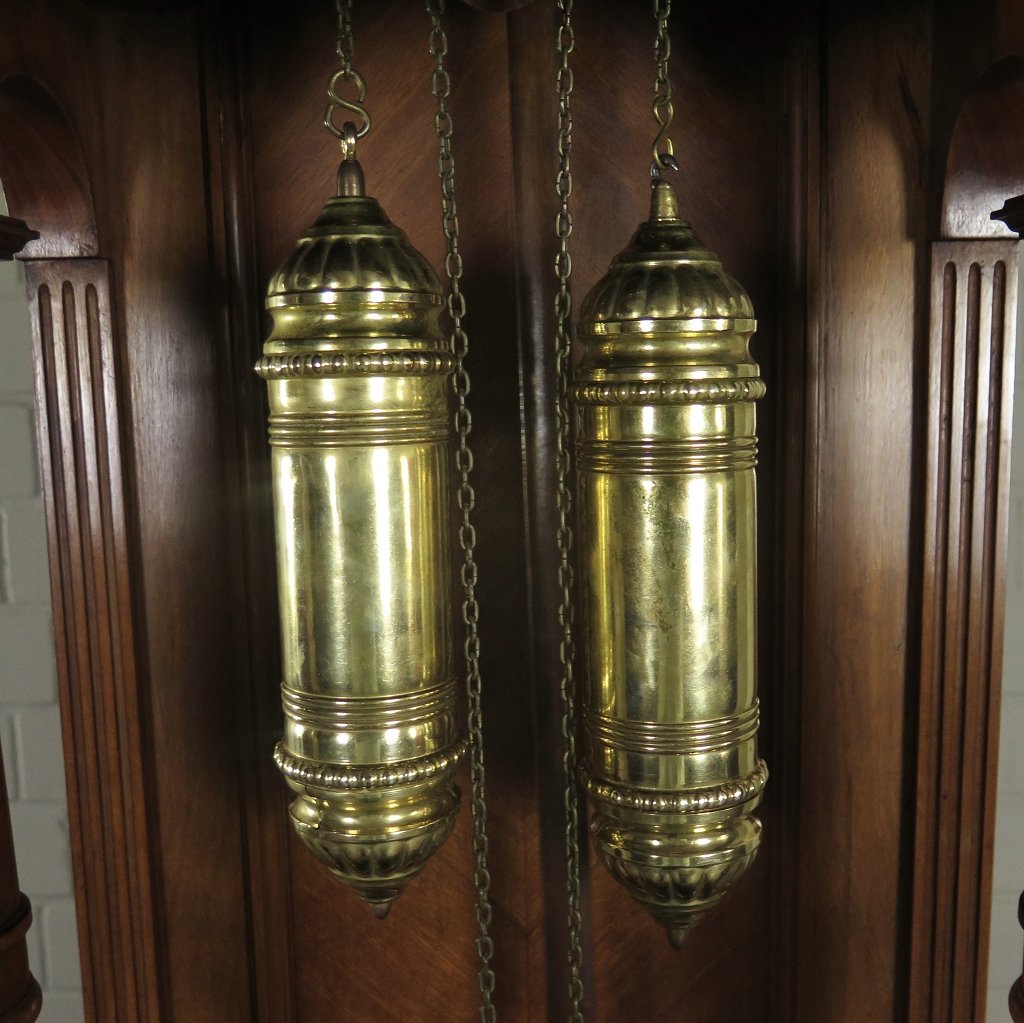 Standuhr Uhr Gründerzeit 1880 Nussbaum