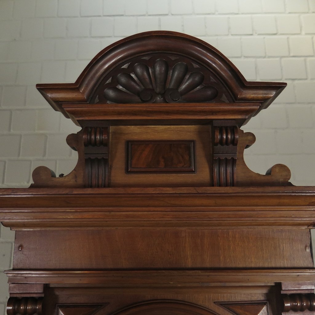 Standuhr Uhr Gründerzeit 1880 Nussbaum