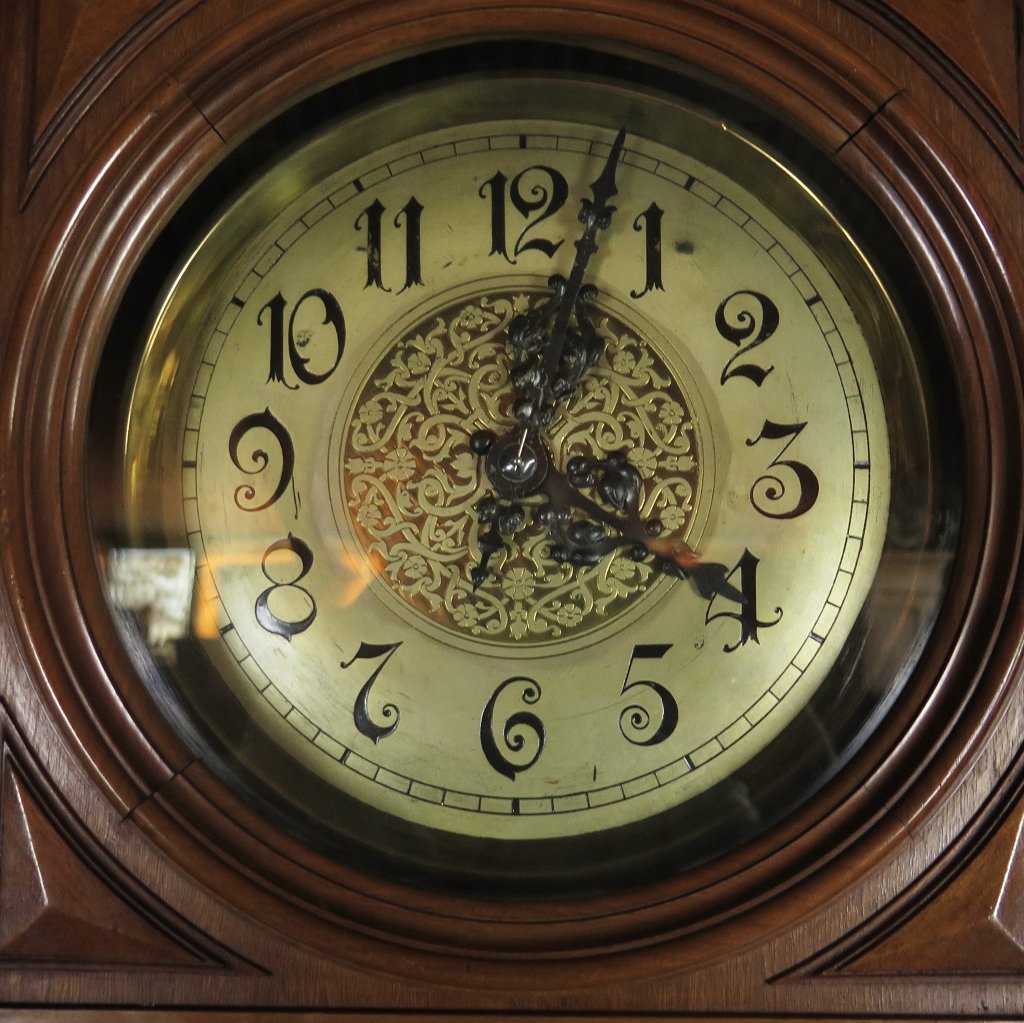 Standuhr Uhr Gründerzeit 1880 Nussbaum