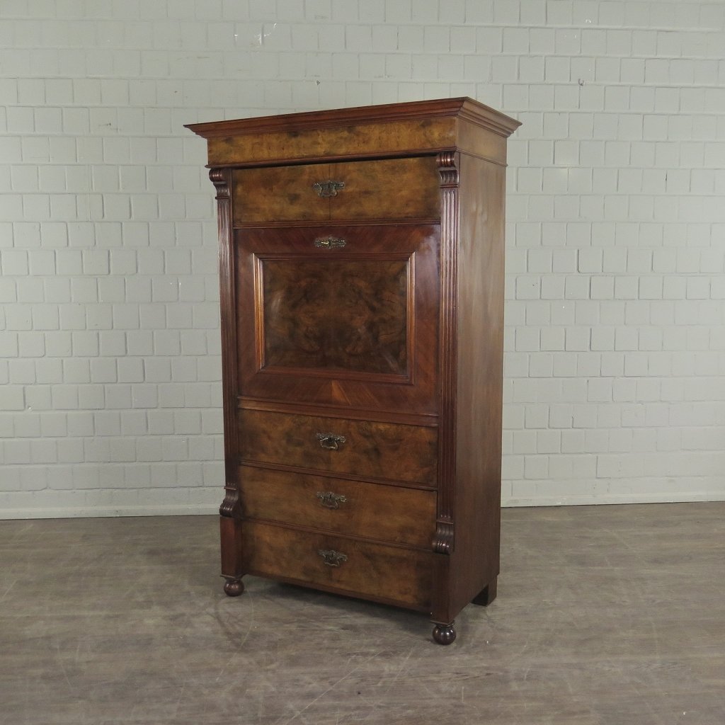 Sekretär Gründerzeit 1880 Nussbaum