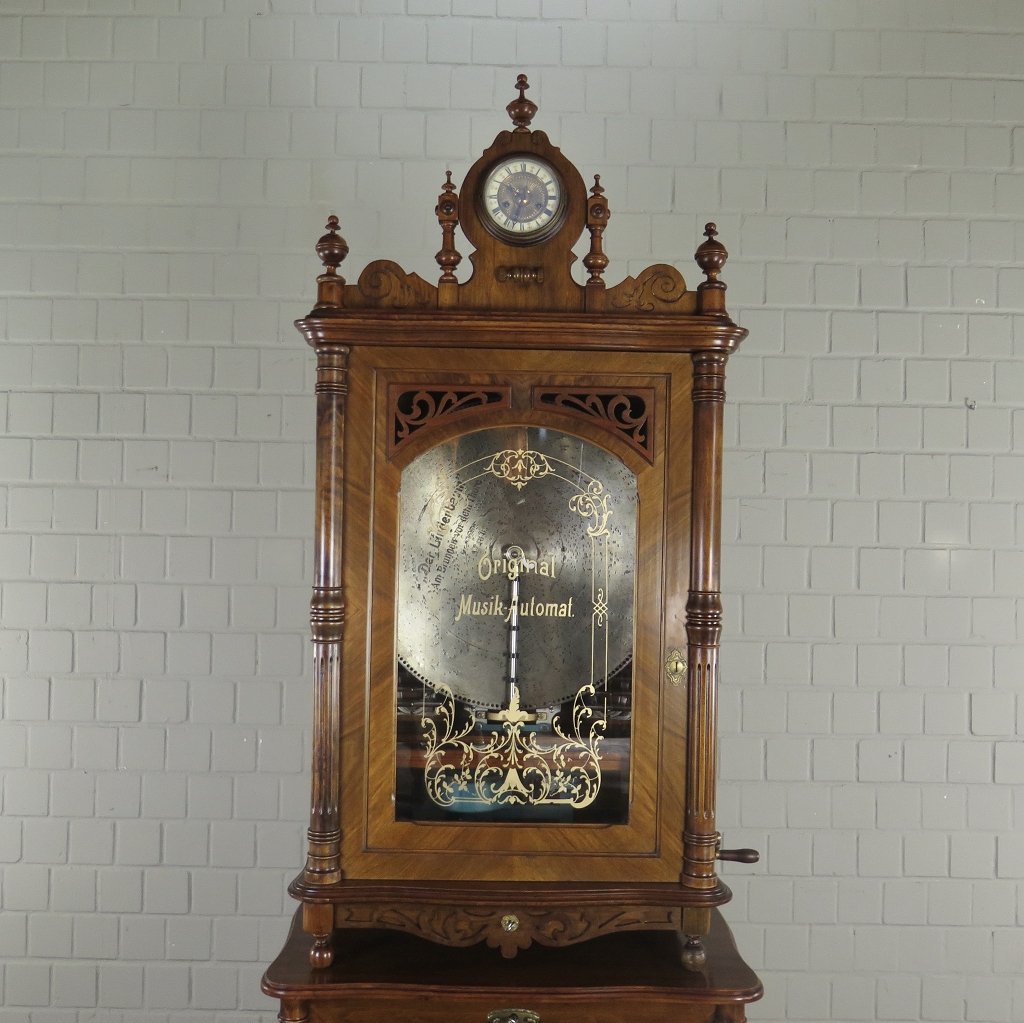 Spieluhr Lochmann Musik-Automat Gründerzeit 1890 Nussbaum