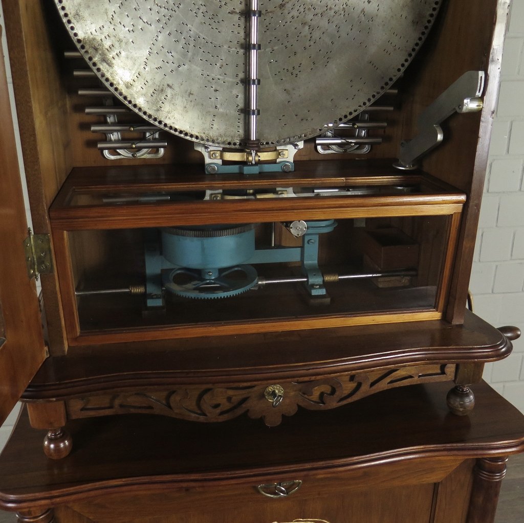 Spieluhr Lochmann Musik-Automat Gründerzeit 1890 Nussbaum