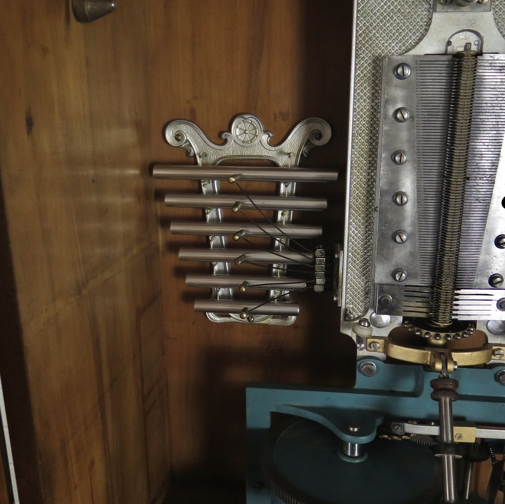 Spieluhr Lochmann Musik-Automat Gründerzeit 1890 Nussbaum
