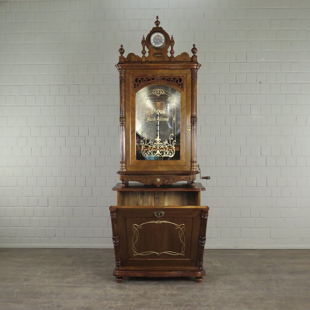 Spieluhr Lochmann Musik-Automat Gründerzeit 1890 Nussbaum