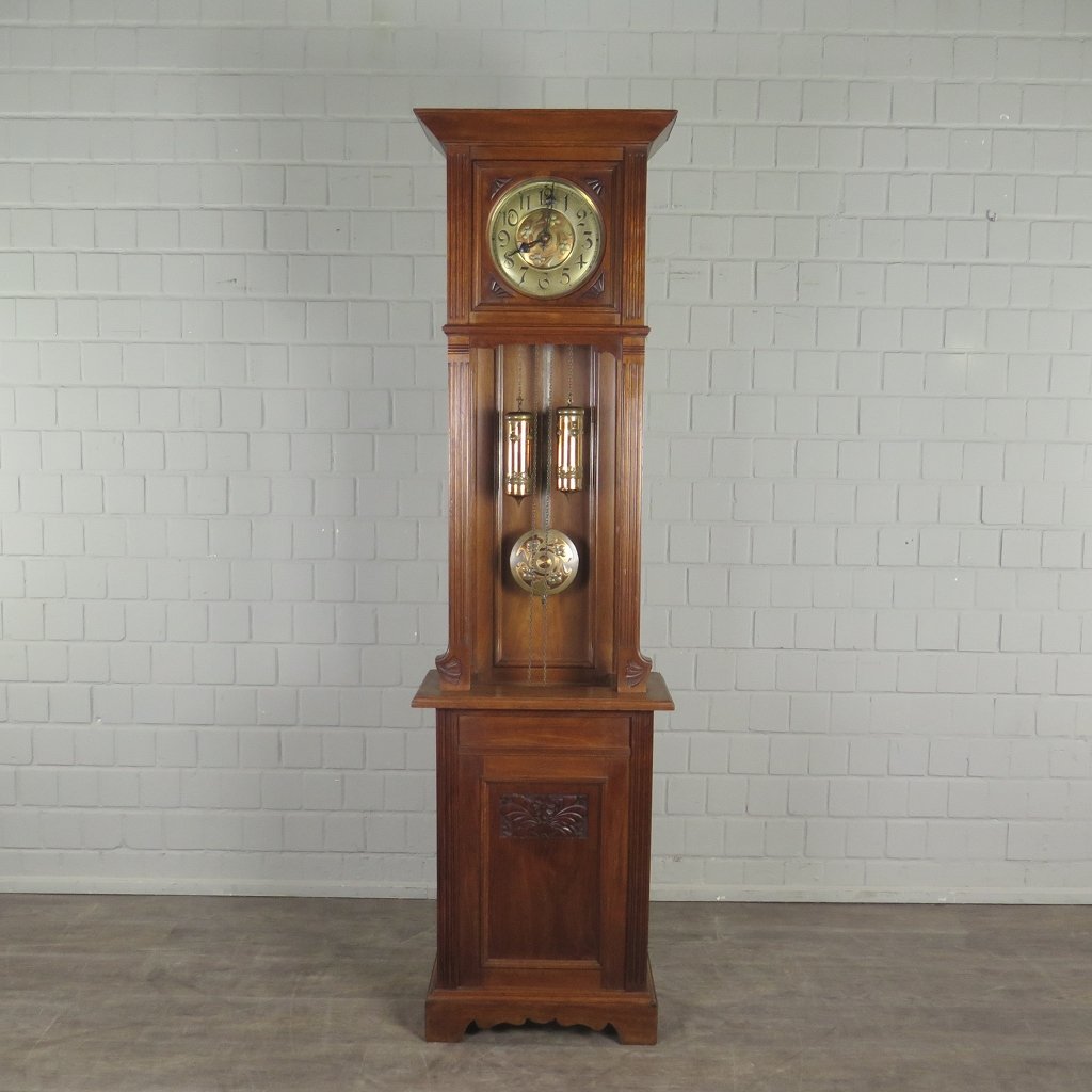 Standuhr Uhr Jugendstil 1910 Nussbaum