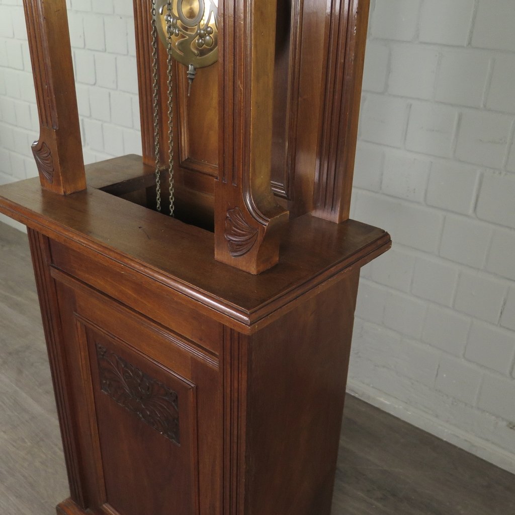 Standuhr Uhr Jugendstil 1910 Nussbaum