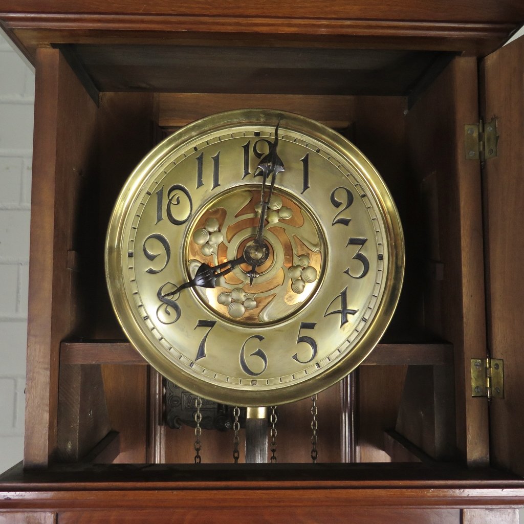 Standuhr Uhr Jugendstil 1910 Nussbaum
