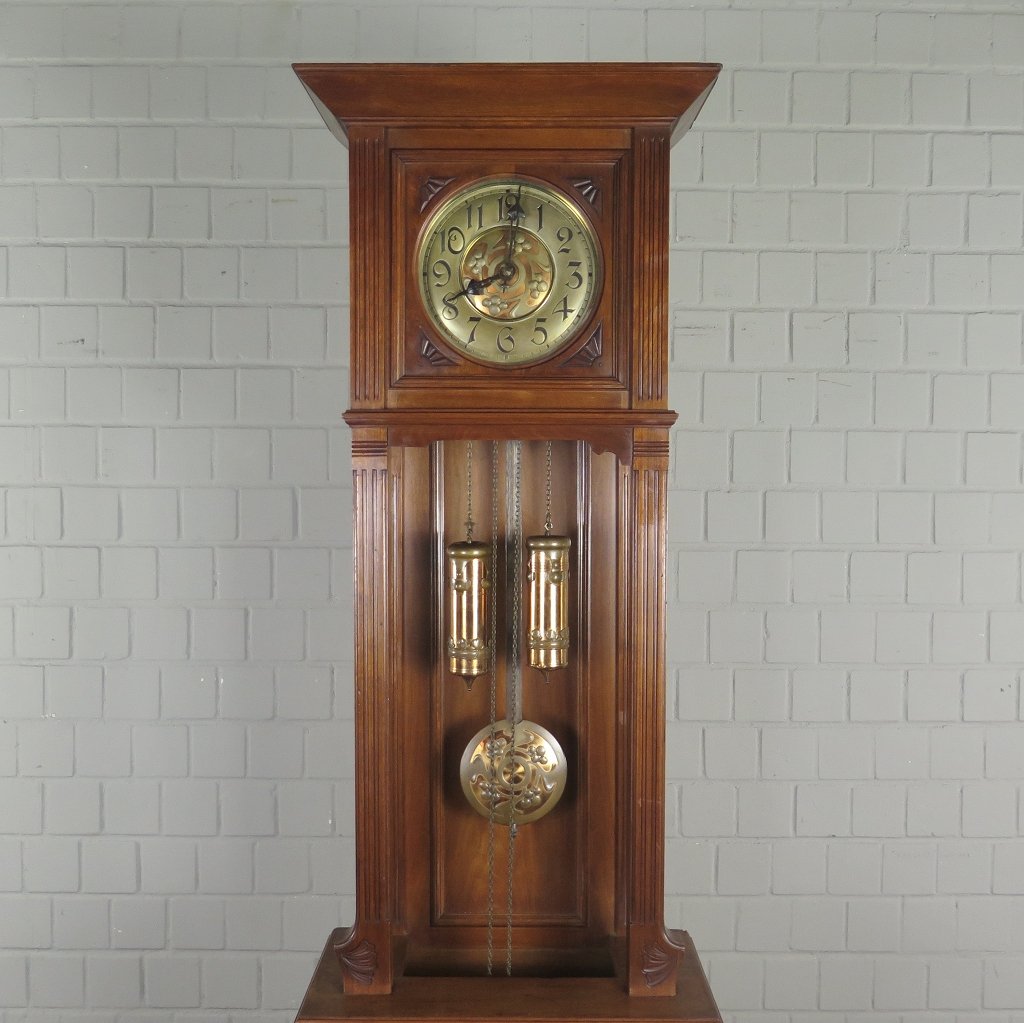 Standuhr Uhr Jugendstil 1910 Nussbaum