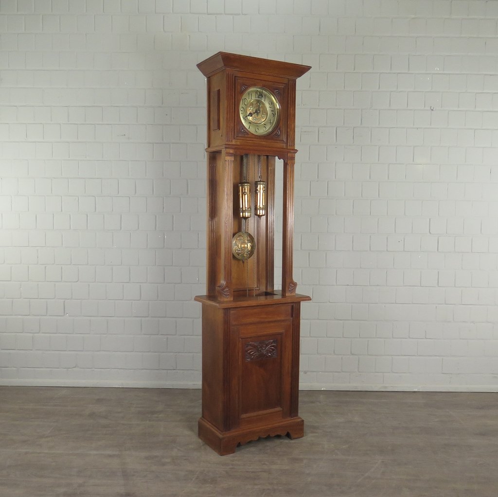 Standuhr Uhr Jugendstil 1910 Nussbaum