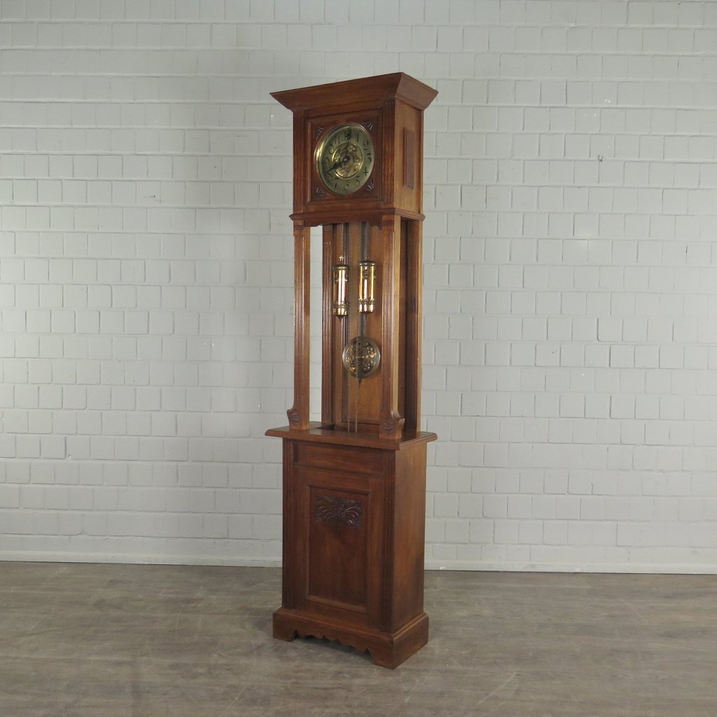 Standuhr Uhr Jugendstil 1910 Nussbaum