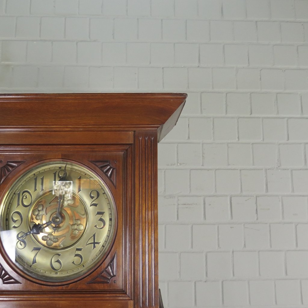 Standuhr Uhr Jugendstil 1910 Nussbaum