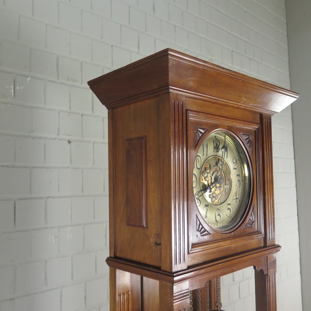 Standuhr Uhr Jugendstil 1910 Nussbaum