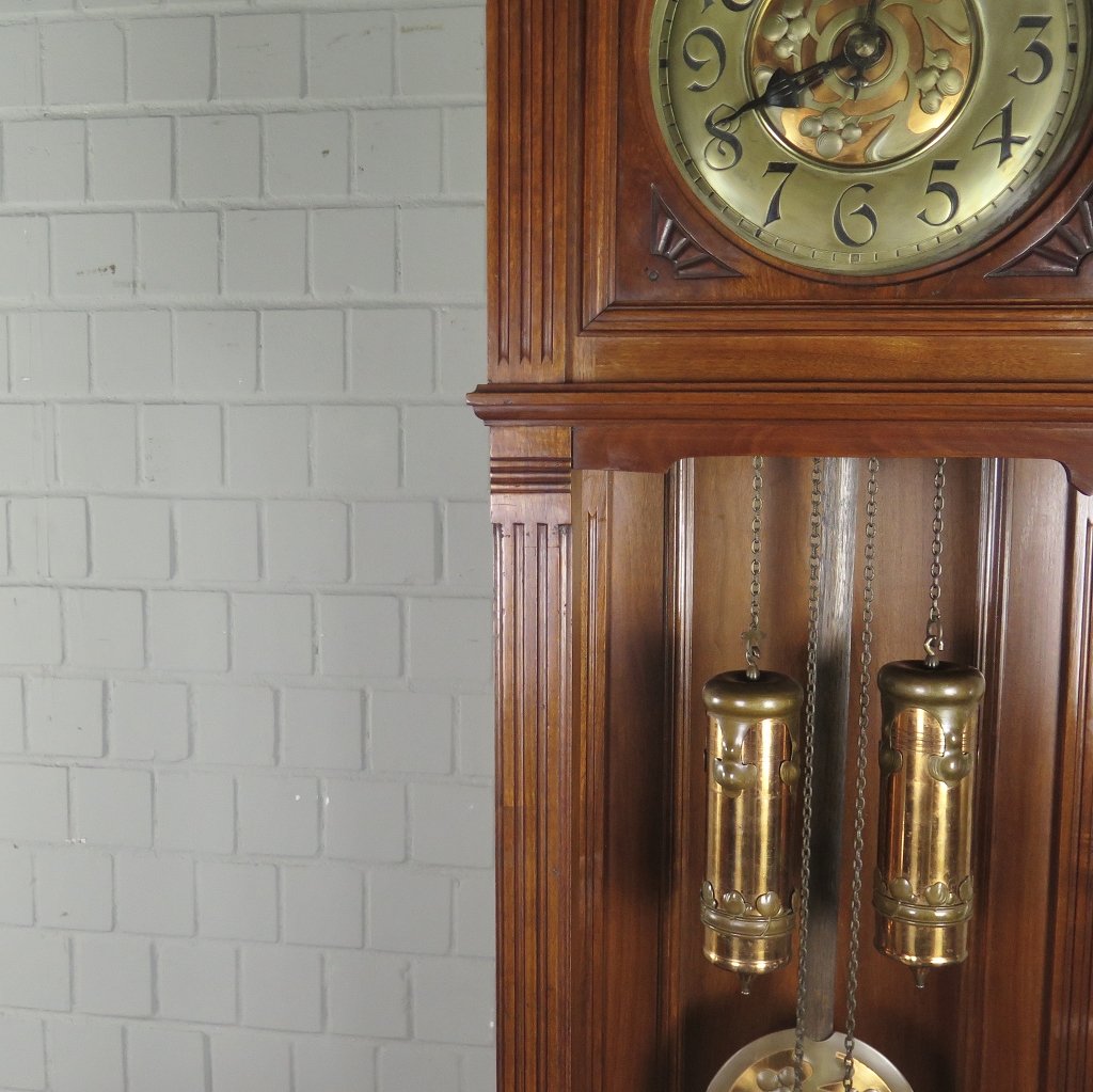 Standuhr Uhr Jugendstil 1910 Nussbaum