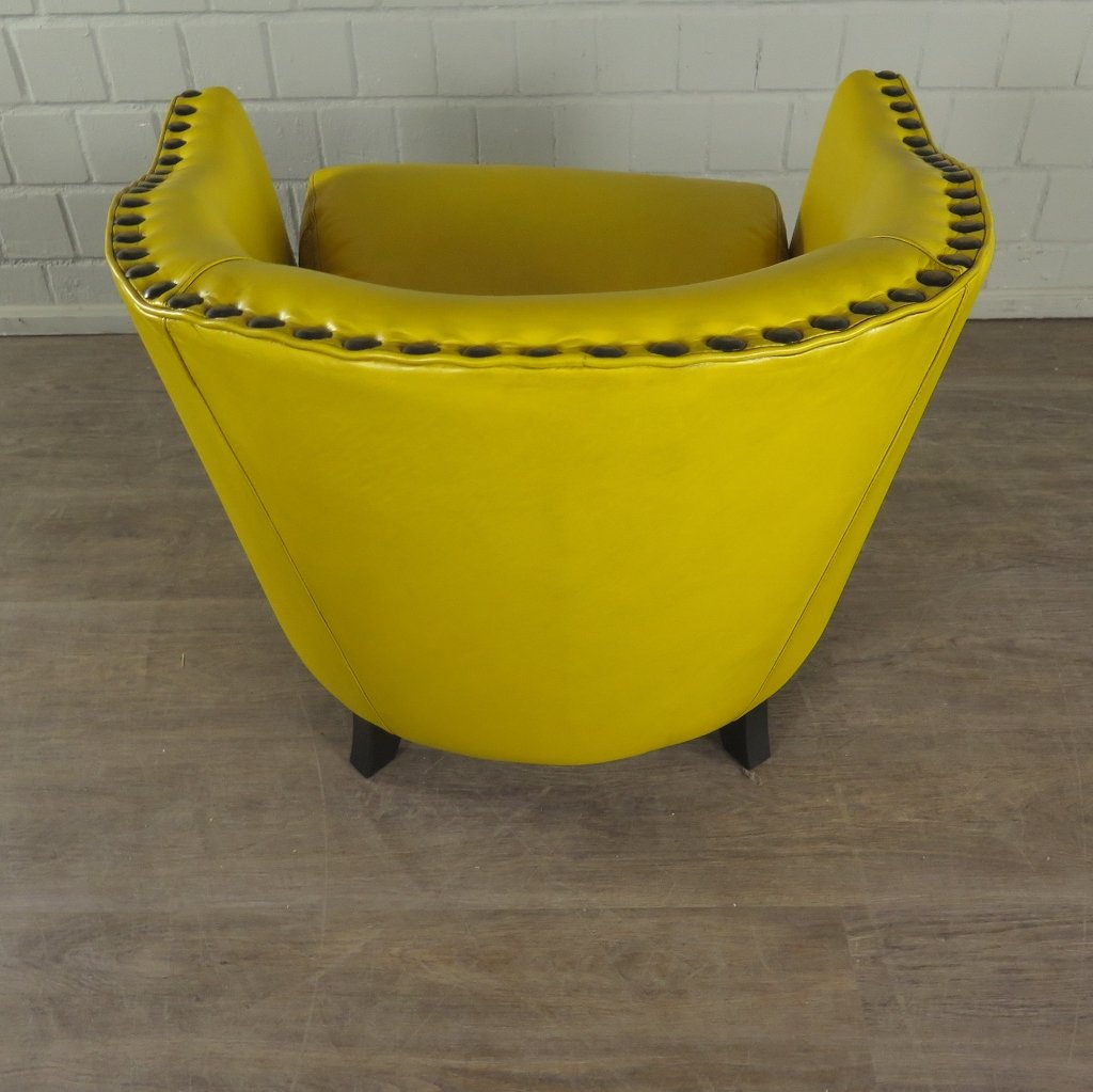 Loungesessel Leder 0,80 m Gelb